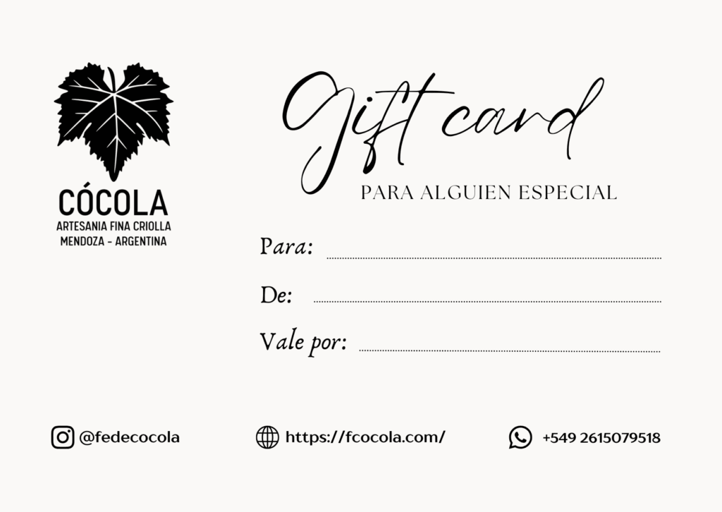 Gift Card - Tarjeta de Regalo